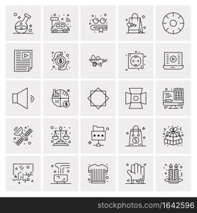 25 Universal Business Icons Vector. Creative Icon Illustration to use in web and Mobile Related project.