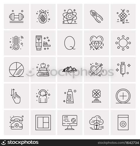 25 Universal Business Icons Vector. Creative Icon Illustration to use in web and Mobile Related project.