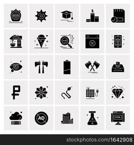 25 Universal Business Icons Vector. Creative Icon Illustration to use in web and Mobile Related project.