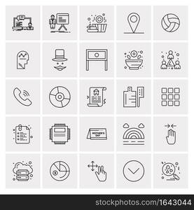 25 Universal Business Icons Vector. Creative Icon Illustration to use in web and Mobile Related project.