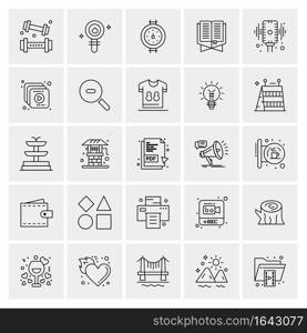 25 Universal Business Icons Vector. Creative Icon Illustration to use in web and Mobile Related project.