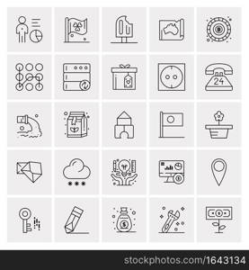 25 Universal Business Icons Vector. Creative Icon Illustration to use in web and Mobile Related project.