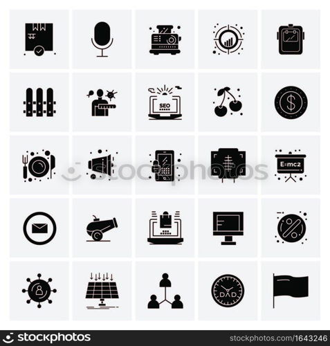 25 Universal Business Icons Vector. Creative Icon Illustration to use in web and Mobile Related project.