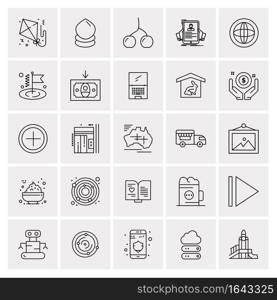 25 Universal Business Icons Vector. Creative Icon Illustration to use in web and Mobile Related project.