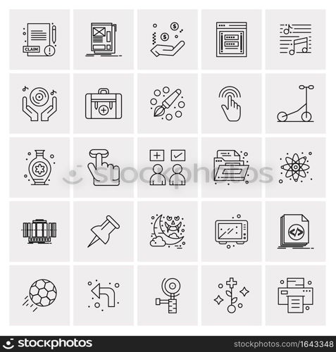 25 Universal Business Icons Vector. Creative Icon Illustration to use in web and Mobile Related project.