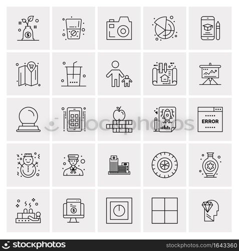 25 Universal Business Icons Vector. Creative Icon Illustration to use in web and Mobile Related project.