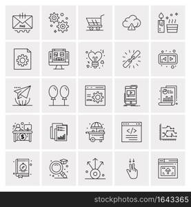 25 Universal Business Icons Vector. Creative Icon Illustration to use in web and Mobile Related project.