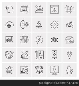 25 Universal Business Icons Vector. Creative Icon Illustration to use in web and Mobile Related project.