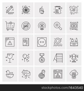 25 Universal Business Icons Vector. Creative Icon Illustration to use in web and Mobile Related project.