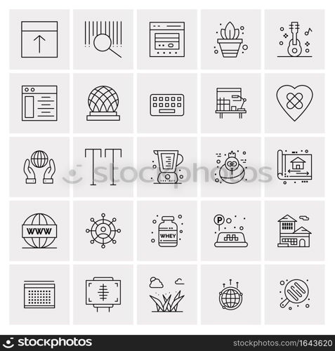 25 Universal Business Icons Vector. Creative Icon Illustration to use in web and Mobile Related project.