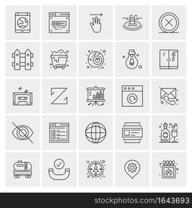 25 Universal Business Icons Vector. Creative Icon Illustration to use in web and Mobile Related project.