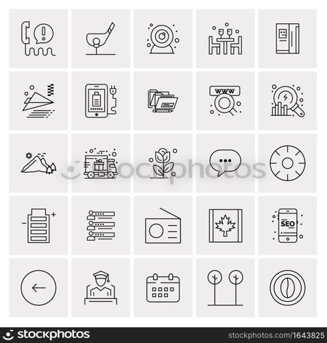 25 Universal Business Icons Vector. Creative Icon Illustration to use in web and Mobile Related project.