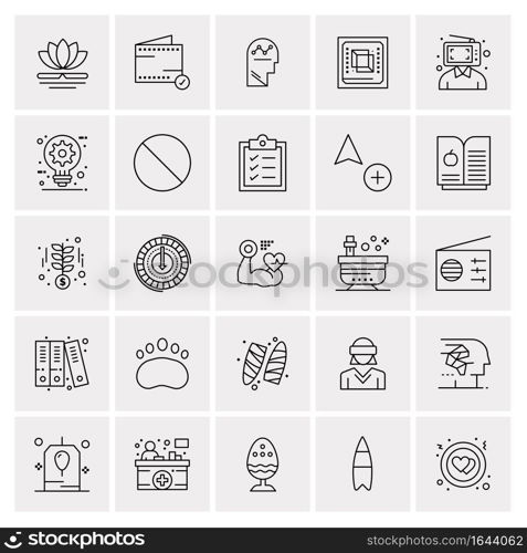 25 Universal Business Icons Vector. Creative Icon Illustration to use in web and Mobile Related project.