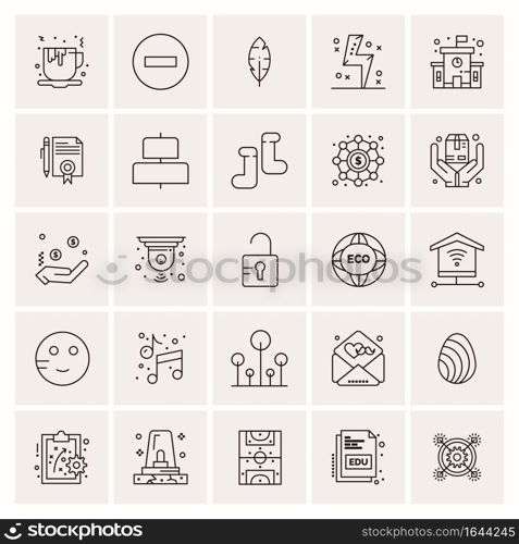 25 Universal Business Icons Vector. Creative Icon Illustration to use in web and Mobile Related project.