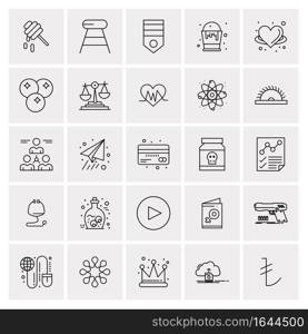 25 Universal Business Icons Vector. Creative Icon Illustration to use in web and Mobile Related project.