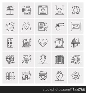 25 Universal Business Icons Vector. Creative Icon Illustration to use in web and Mobile Related project.