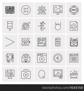 25 Universal Business Icons Vector. Creative Icon Illustration to use in web and Mobile Related project.