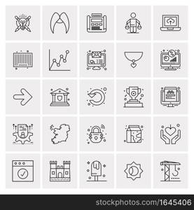 25 Universal Business Icons Vector. Creative Icon Illustration to use in web and Mobile Related project.