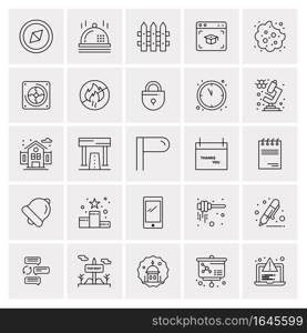 25 Universal Business Icons Vector. Creative Icon Illustration to use in web and Mobile Related project.