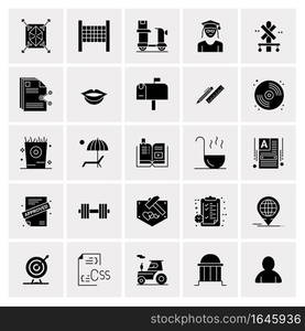 25 Universal Business Icons Vector. Creative Icon Illustration to use in web and Mobile Related project.