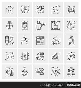 25 Universal Business Icons Vector. Creative Icon Illustration to use in web and Mobile Related project.