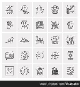 25 Universal Business Icons Vector. Creative Icon Illustration to use in web and Mobile Related project.