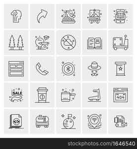 25 Universal Business Icons Vector. Creative Icon Illustration to use in web and Mobile Related project.