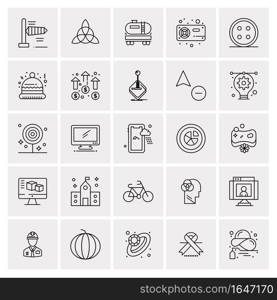 25 Universal Business Icons Vector. Creative Icon Illustration to use in web and Mobile Related project.