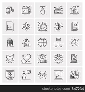 25 Universal Business Icons Vector. Creative Icon Illustration to use in web and Mobile Related project.