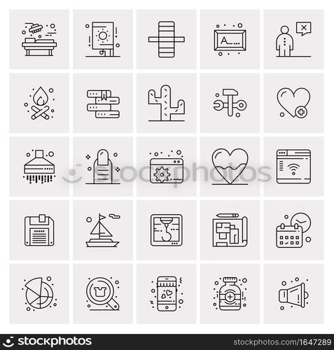 25 Universal Business Icons Vector. Creative Icon Illustration to use in web and Mobile Related project.