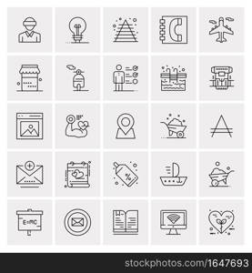 25 Universal Business Icons Vector. Creative Icon Illustration to use in web and Mobile Related project.