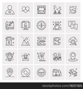 25 Universal Business Icons Vector. Creative Icon Illustration to use in web and Mobile Related project.