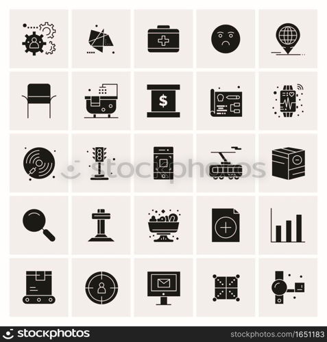 25 Universal Business Icons Vector. Creative Icon Illustration to use in web and Mobile Related project.