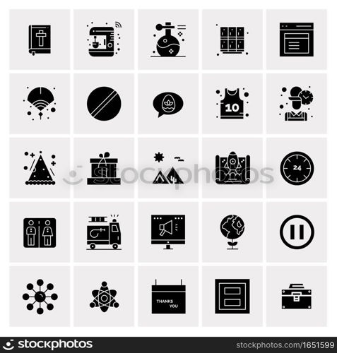 25 Universal Business Icons Vector. Creative Icon Illustration to use in web and Mobile Related project.