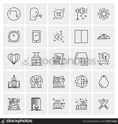 25 Universal Business Icons Vector. Creative Icon Illustration to use in web and Mobile Related project.