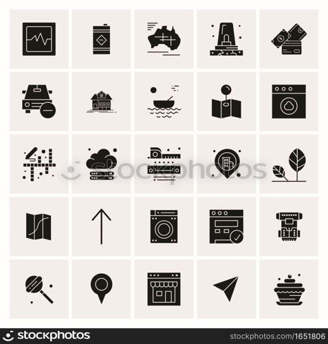 25 Universal Business Icons Vector. Creative Icon Illustration to use in web and Mobile Related project.