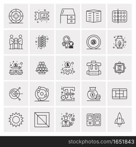 25 Universal Business Icons Vector. Creative Icon Illustration to use in web and Mobile Related project.