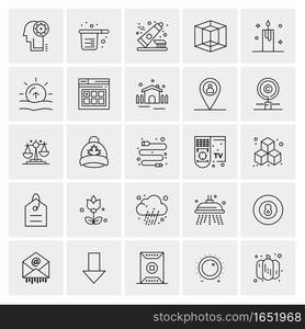 25 Universal Business Icons Vector. Creative Icon Illustration to use in web and Mobile Related project.