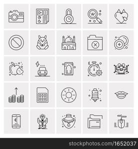 25 Universal Business Icons Vector. Creative Icon Illustration to use in web and Mobile Related project.