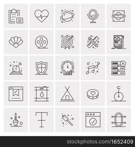 25 Universal Business Icons Vector. Creative Icon Illustration to use in web and Mobile Related project.