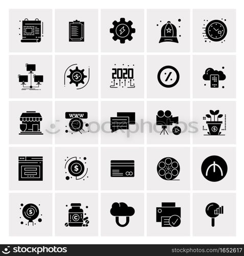 25 Universal Business Icons Vector. Creative Icon Illustration to use in web and Mobile Related project.