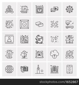 25 Universal Business Icons Vector. Creative Icon Illustration to use in web and Mobile Related project.