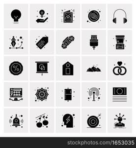 25 Universal Business Icons Vector. Creative Icon Illustration to use in web and Mobile Related project.