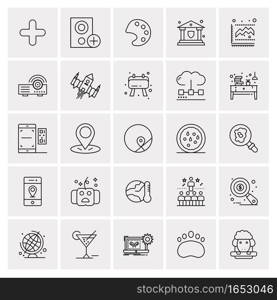 25 Universal Business Icons Vector. Creative Icon Illustration to use in web and Mobile Related project.