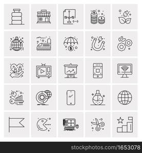 25 Universal Business Icons Vector. Creative Icon Illustration to use in web and Mobile Related project.