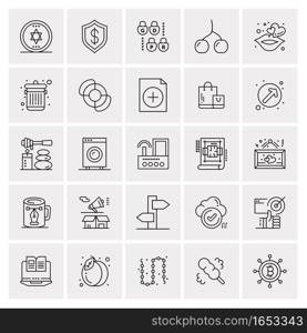 25 Universal Business Icons Vector. Creative Icon Illustration to use in web and Mobile Related project.