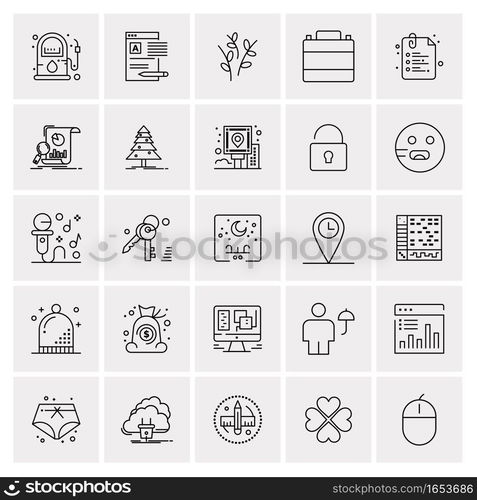 25 Universal Business Icons Vector. Creative Icon Illustration to use in web and Mobile Related project.