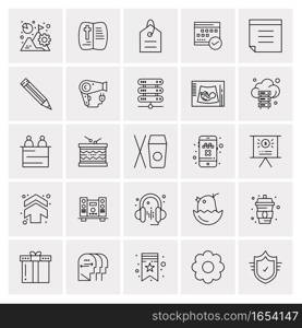 25 Universal Business Icons Vector. Creative Icon Illustration to use in web and Mobile Related project.