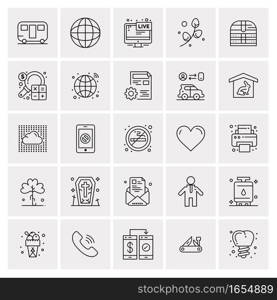 25 Universal Business Icons Vector. Creative Icon Illustration to use in web and Mobile Related project.