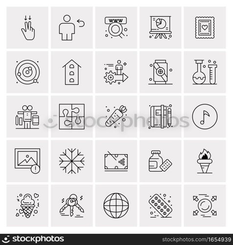 25 Universal Business Icons Vector. Creative Icon Illustration to use in web and Mobile Related project.